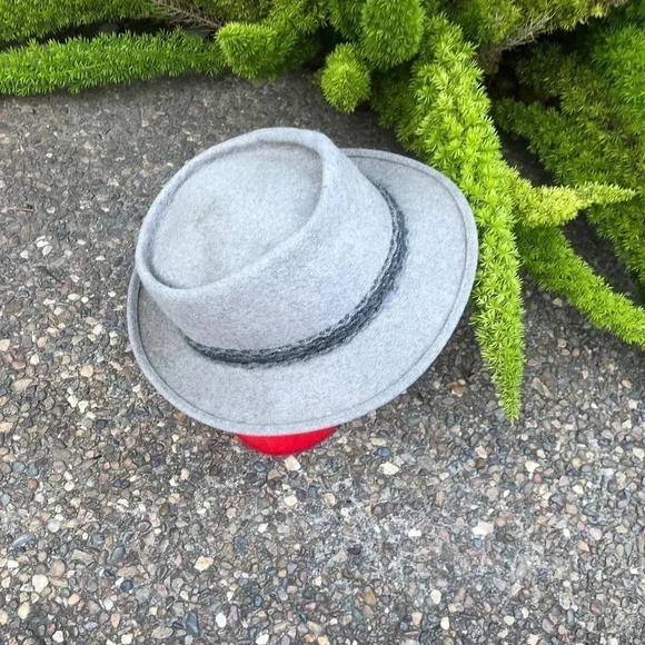 Men's Vintage Desmonds Townway Gray Wool Felt Fedora Union Made - Picture 3 of 8